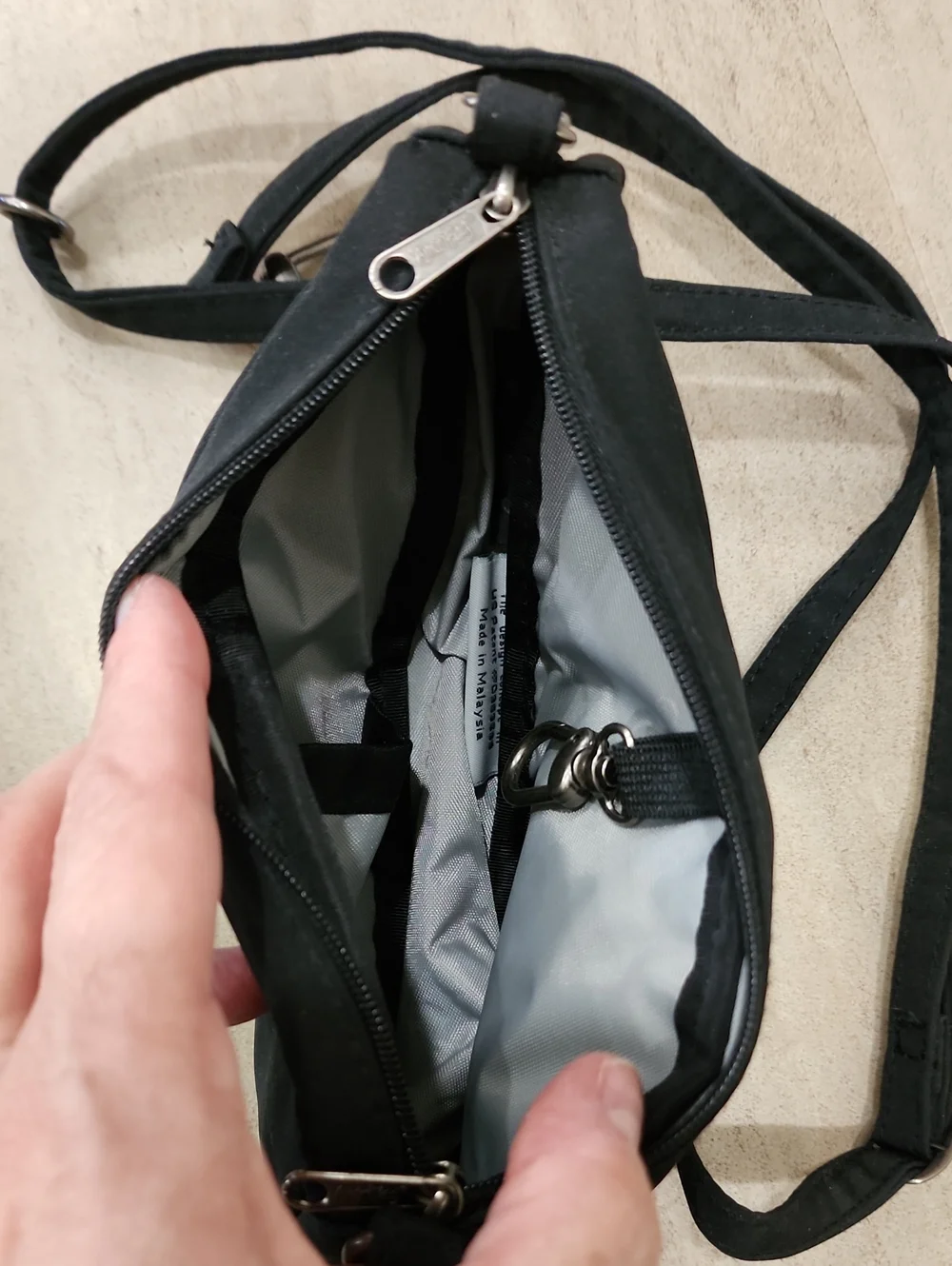 American Bag Healthy Back Bag + Mini Bag Black Travel Storage Hiking
